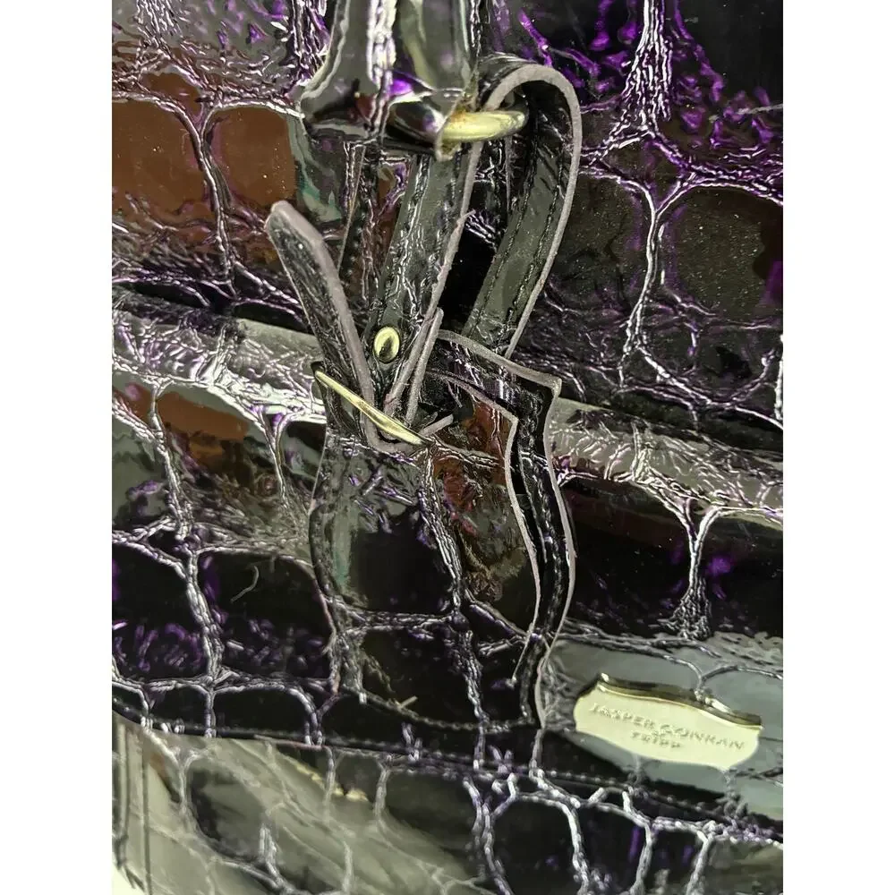 Jasper Conran at Tripp Rolling Laptop Bag Faux Leather Purple Croc Career Travel